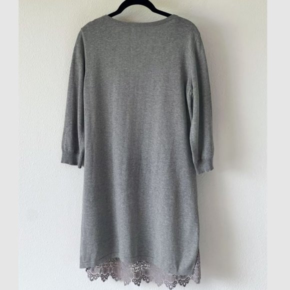 SUNDANCE Gray Crochet Lace Tunic/Sweater Dress - Picture 7 of 12